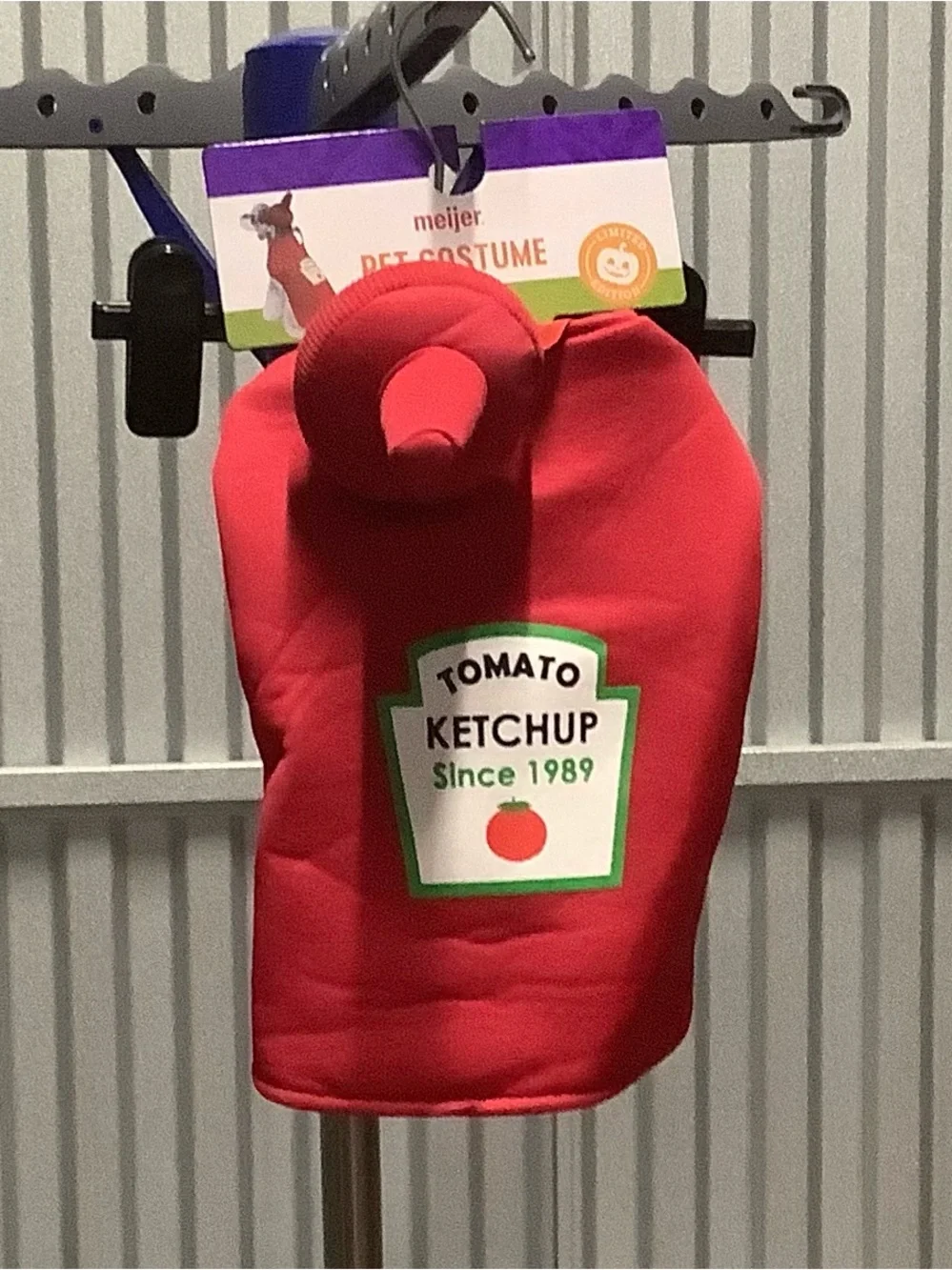 Red Tomato Ketchup Dog Costume size small